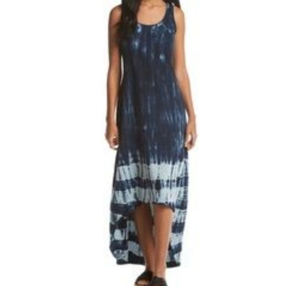 Ruff Hewn Gray Tie Dye High Low Dress
